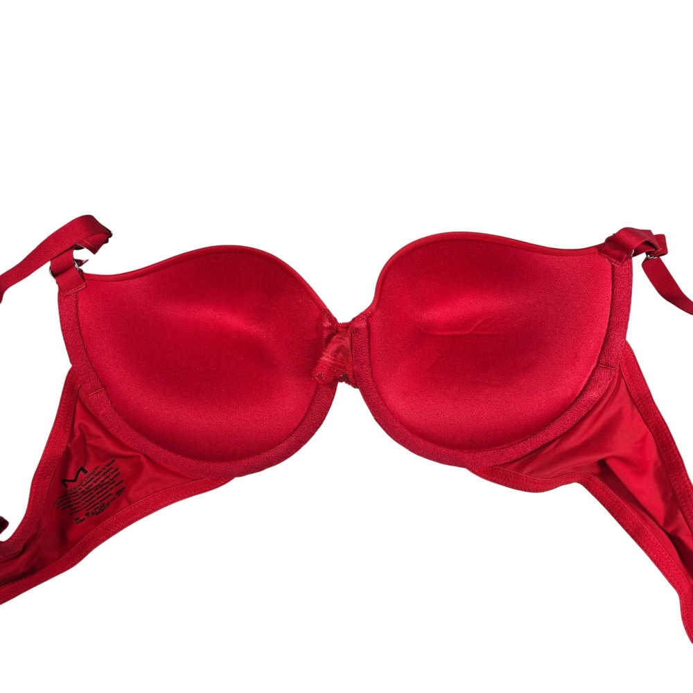 Maidenform Love The Lift Push Up Bra 36C Red Lace Plunging Neckline DM9900 - Picture 6 of 10